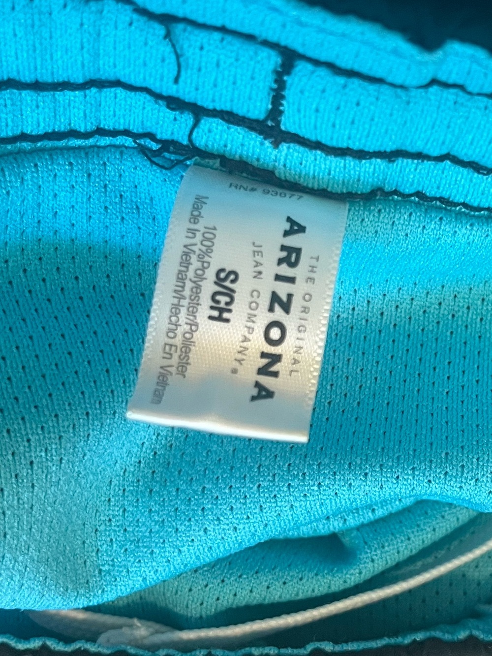 Arizona Jean Company Black Activewear Shorts with Aqua Lining - Picture 3 of 7